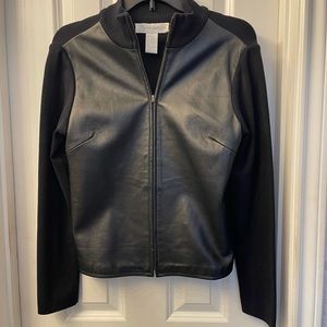 Ilyse Hart Genuine Leather Sweater Sz Small.  Very soft leather.